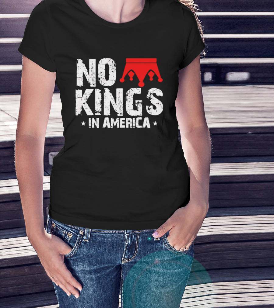 No Kings In America Red Crown T-Shirt