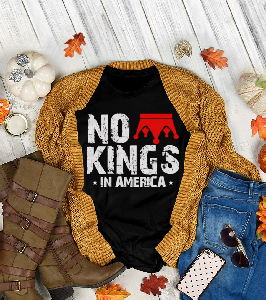 No Kings in America Red Crown T-Shirt