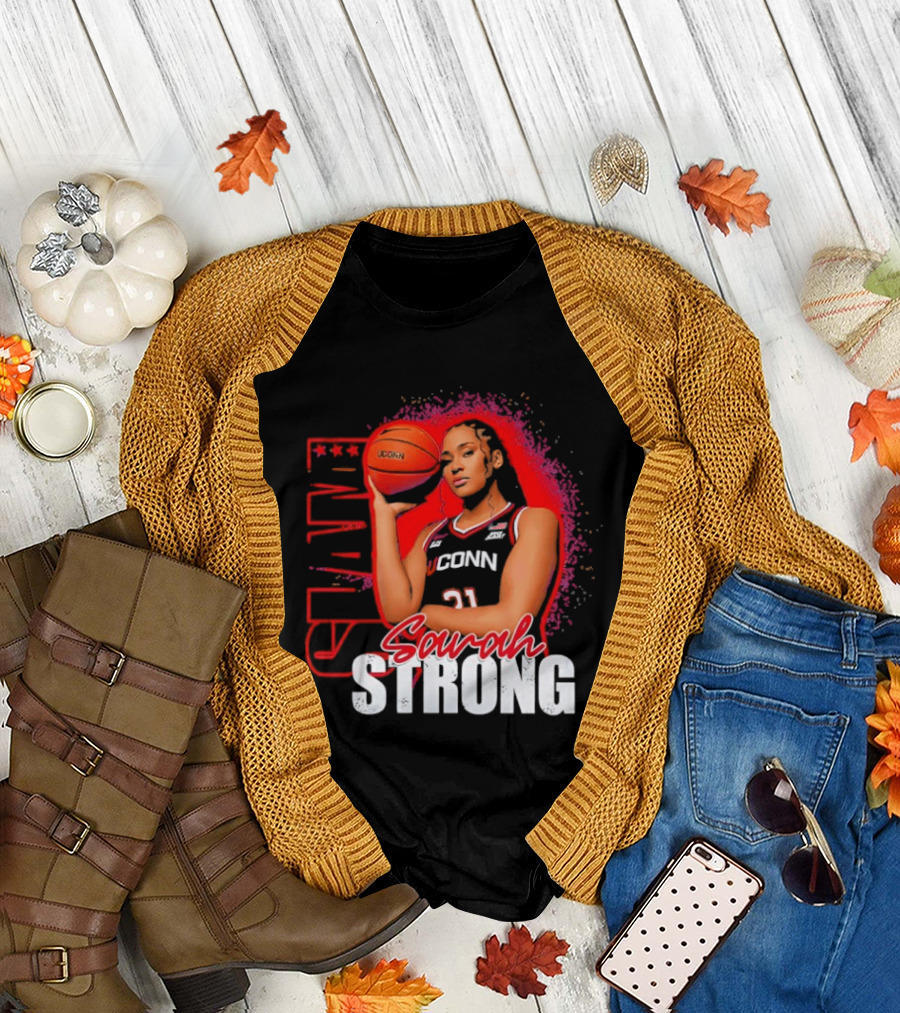 SLAM Sarah Strong #21 UConn Huskies Basketball Star T-Shirt