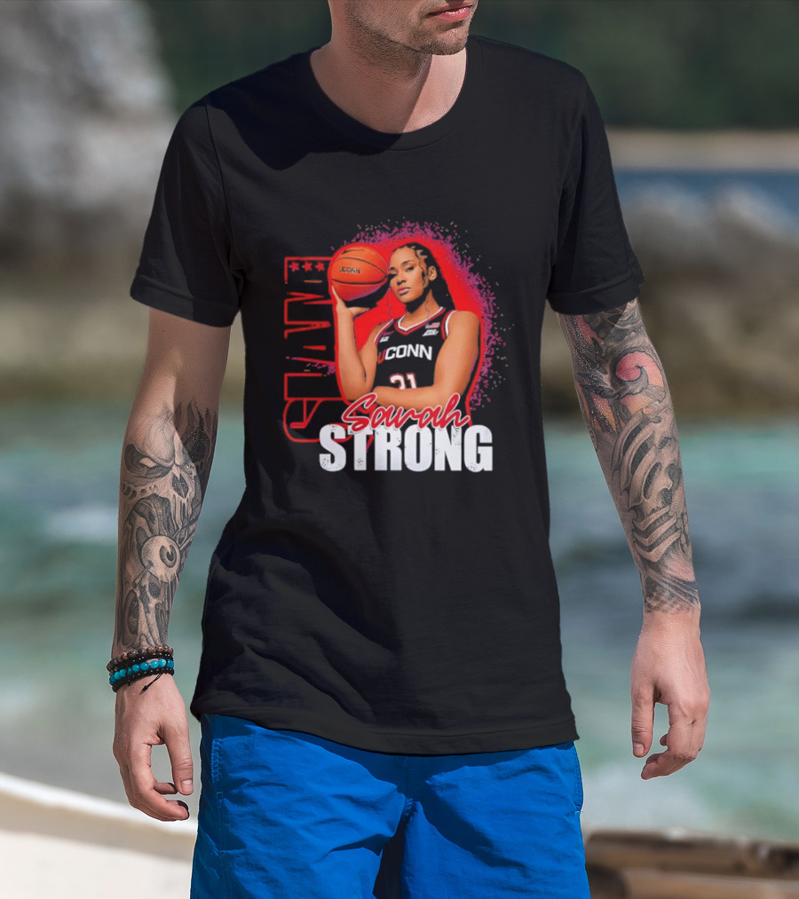 SLAM Sarah Strong #21 UConn Huskies Basketball Star T-Shirt