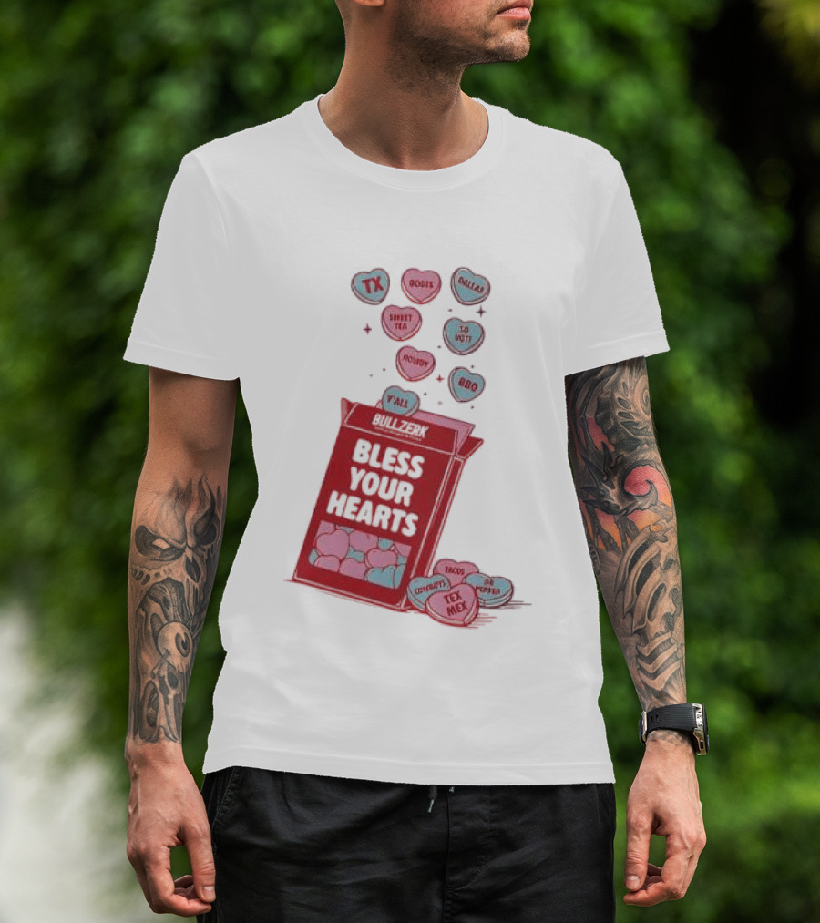 Bless Your Hearts Y'all Texas BBQ Tacos Tex Mex Rodeo Cowboys Sweet Tea Country T-Shirt