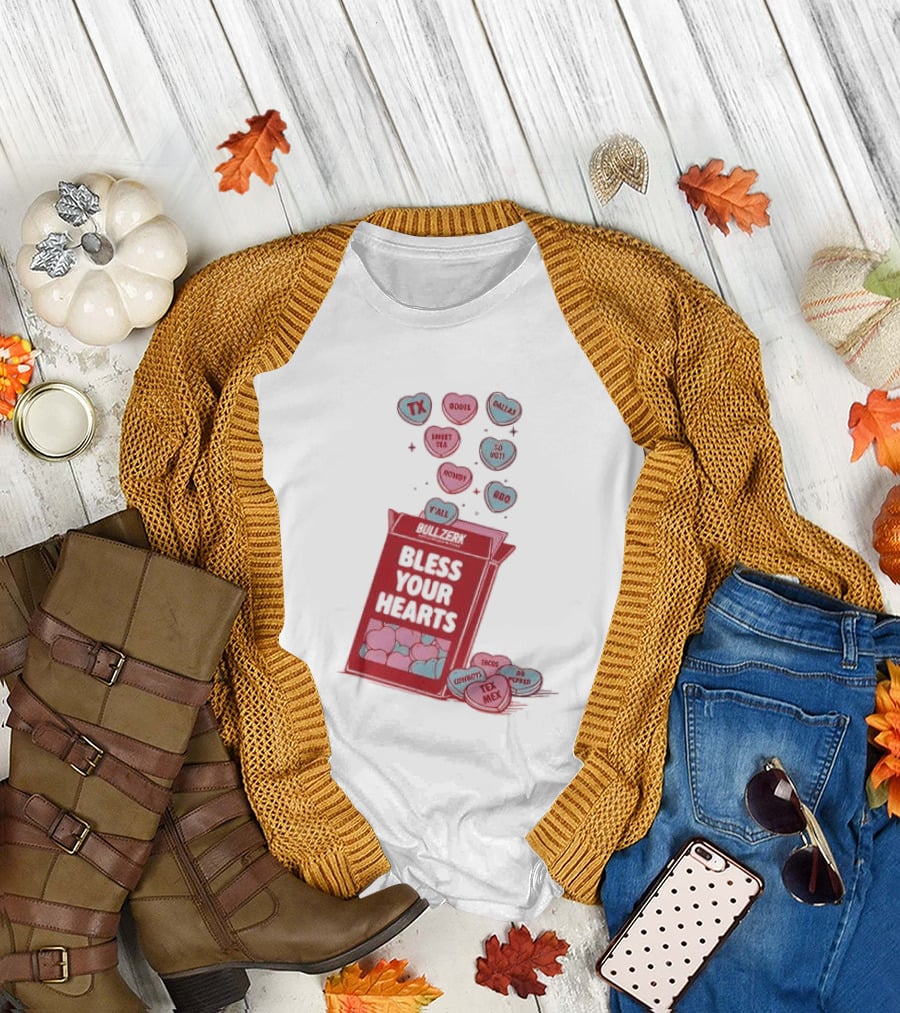 Bless Your Hearts Y'all Texas BBQ Tacos Tex Mex Rodeo Cowboys Sweet Tea Country T-Shirt