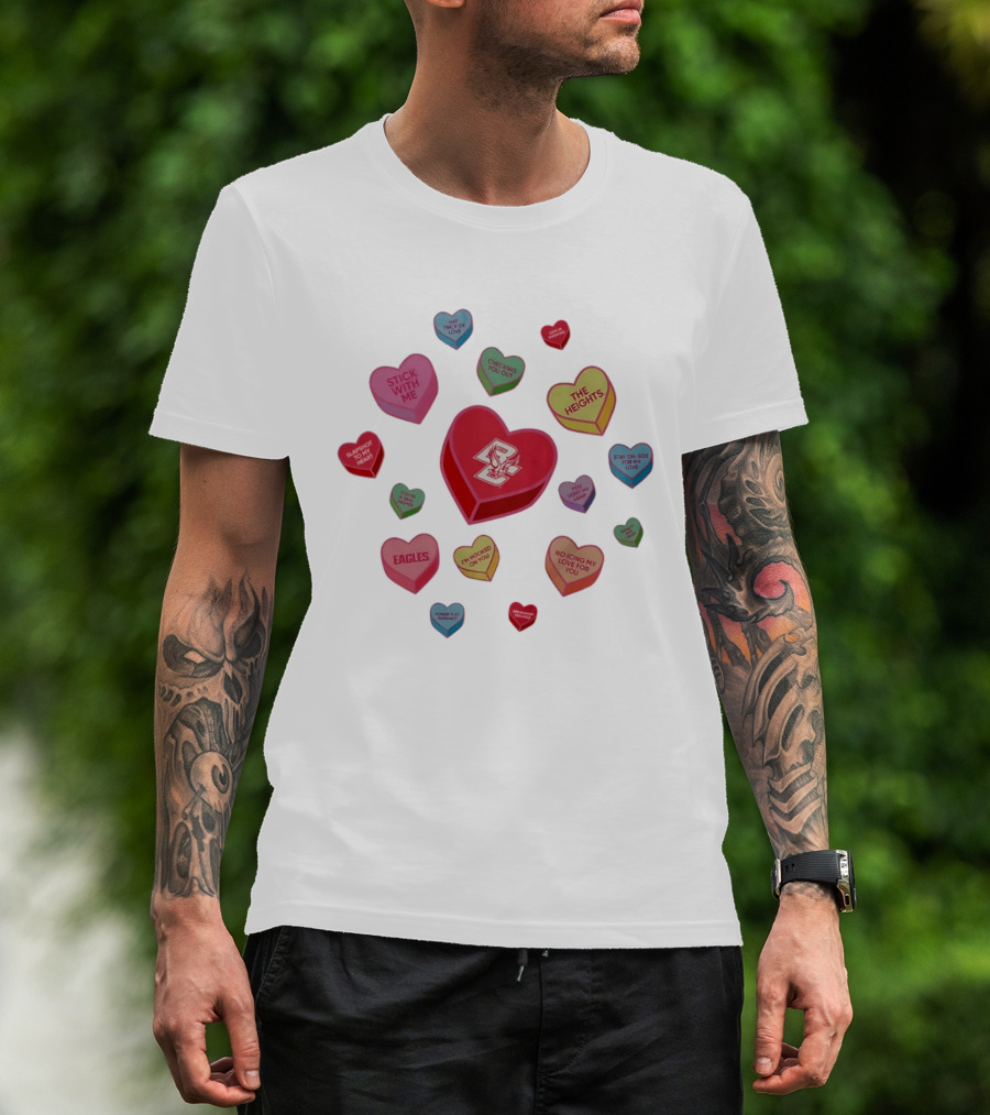 Boston College Eagles Valentine's Day Hearts Sweet Talk Collection T-Shirt
