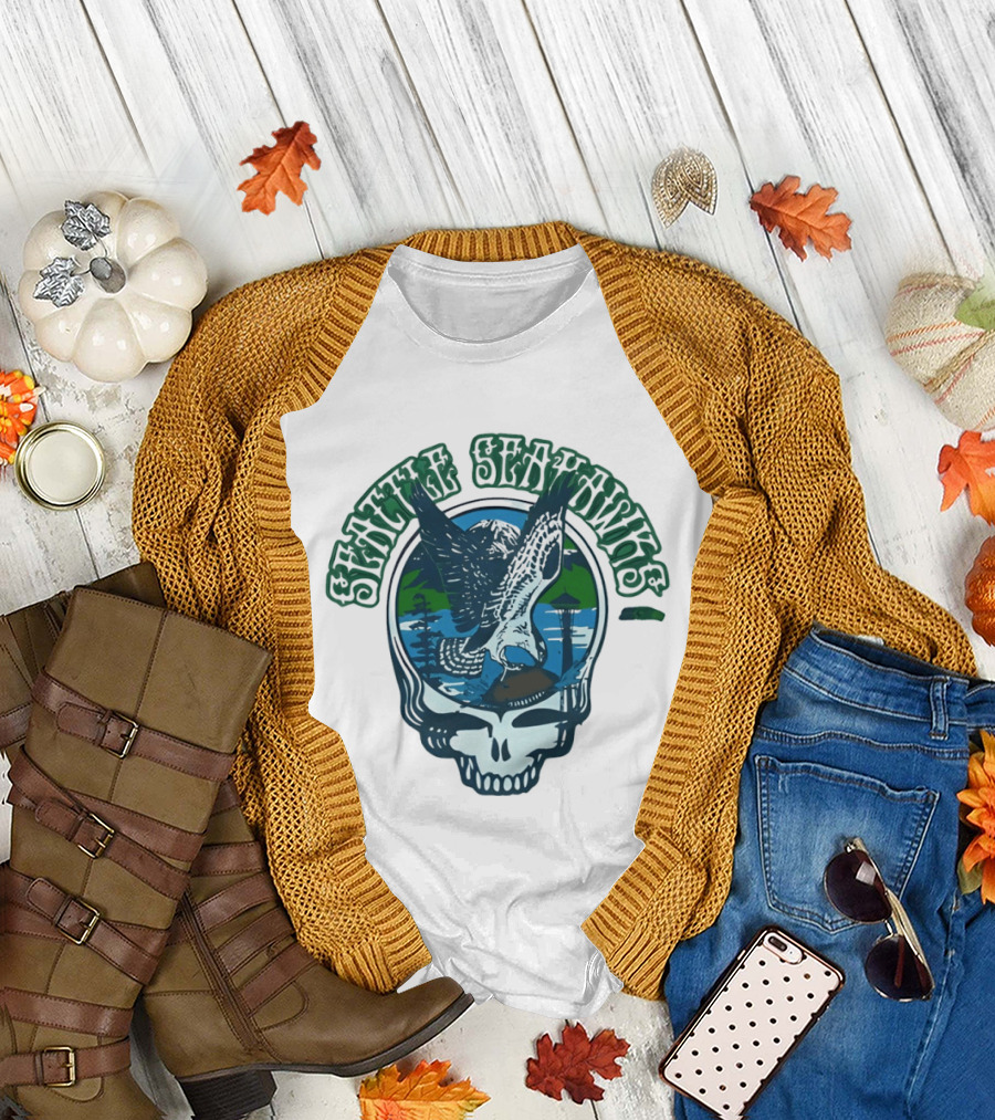 Seattle Seahawks Grateful Dead Steal Your Face Eagle T-Shirt