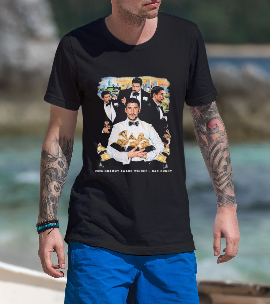 Congrats Bad Bunny 2026 Grammy Award Winner Album Of The Year T-Shirt