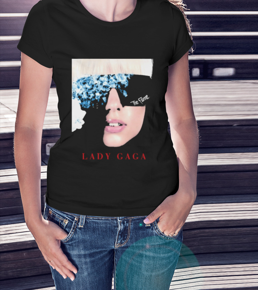 Lady Gaga The Fame Debut Album Iconic Glasses T-Shirt