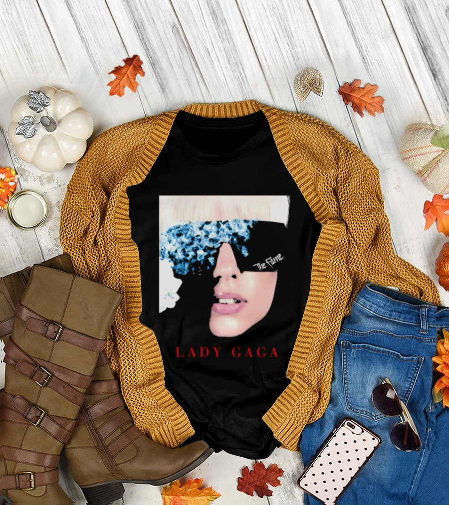 Lady Gaga The Fame Debut Album Iconic Glasses T-Shirt