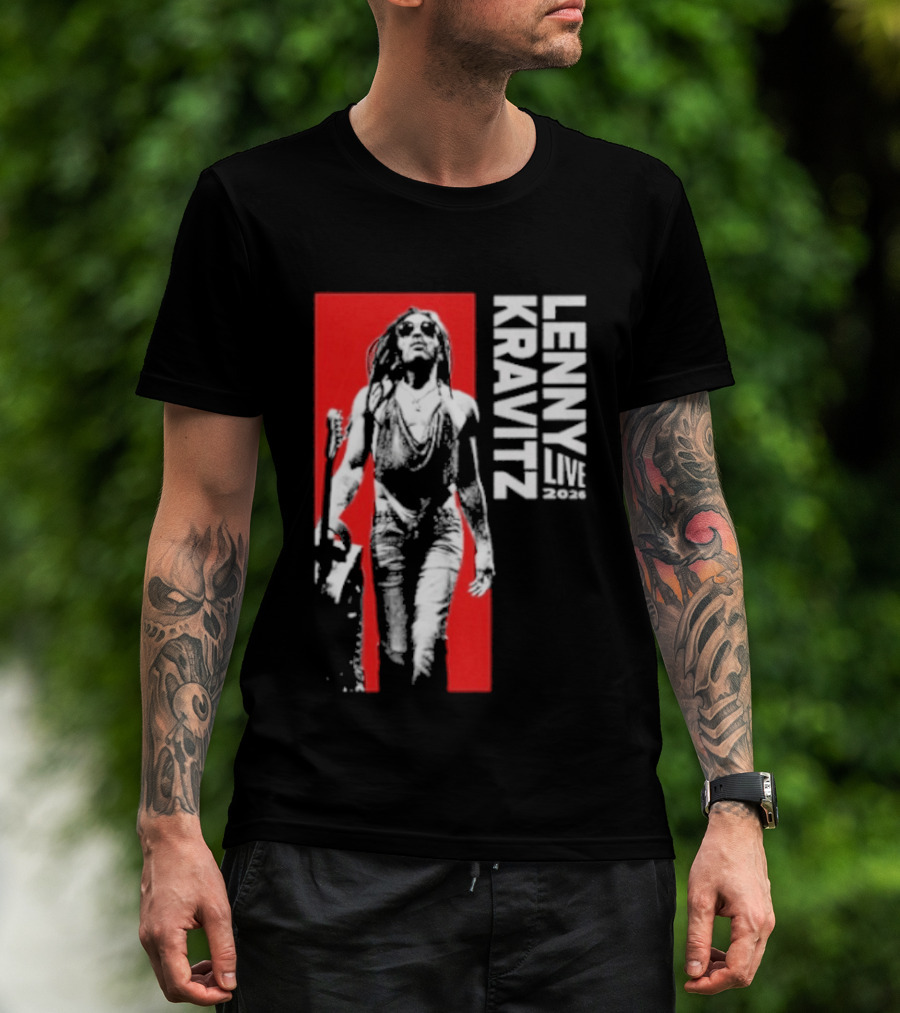 Lenny Kravitz Live 2026 Bold Red T-Shirt