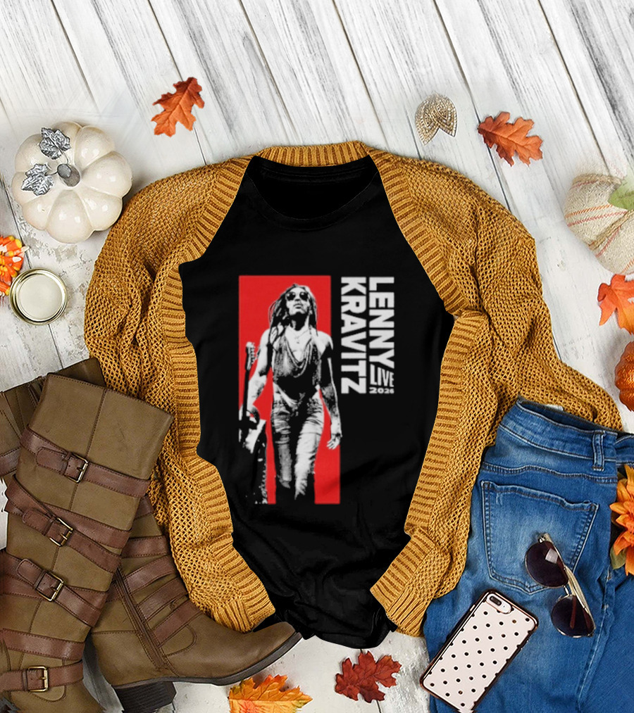 Lenny Kravitz Live 2026 Bold Red T-Shirt