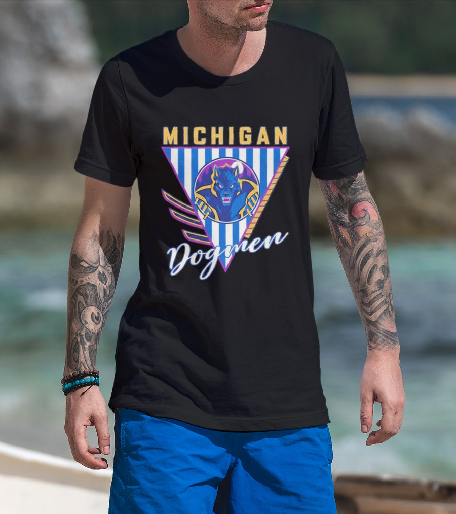 Michigan Dogmen Bimm Ridder Navy Vintage Sports T-Shirt