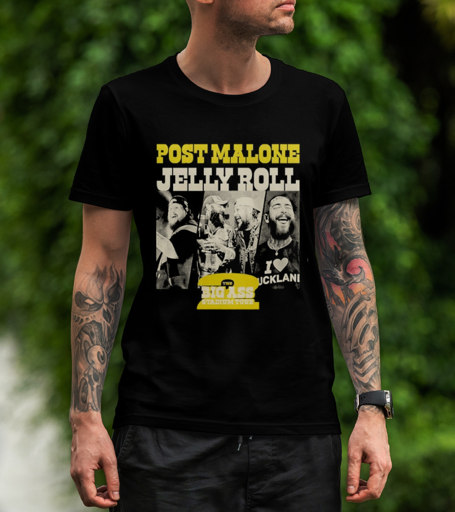 Post Malone Jelly Roll Big Ass Stadium Tour Part 2 T-Shirt