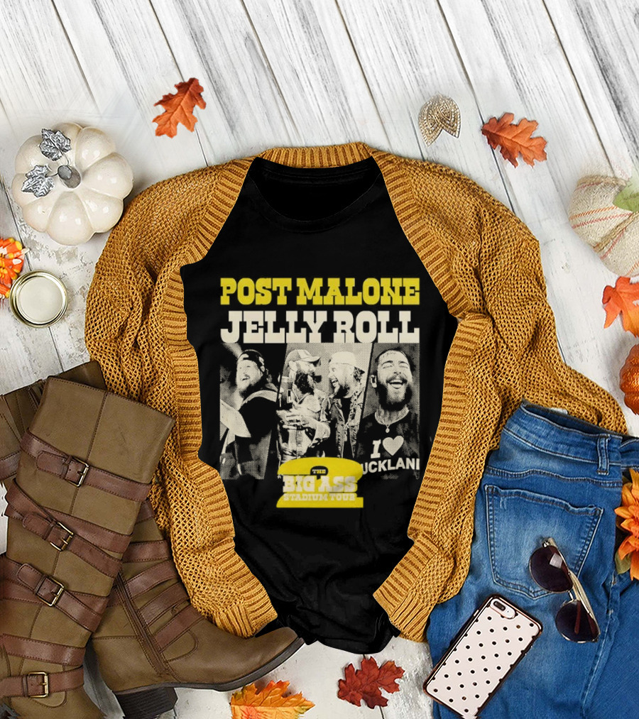 Post Malone Jelly Roll Big Ass Stadium Tour Part 2 T-Shirt