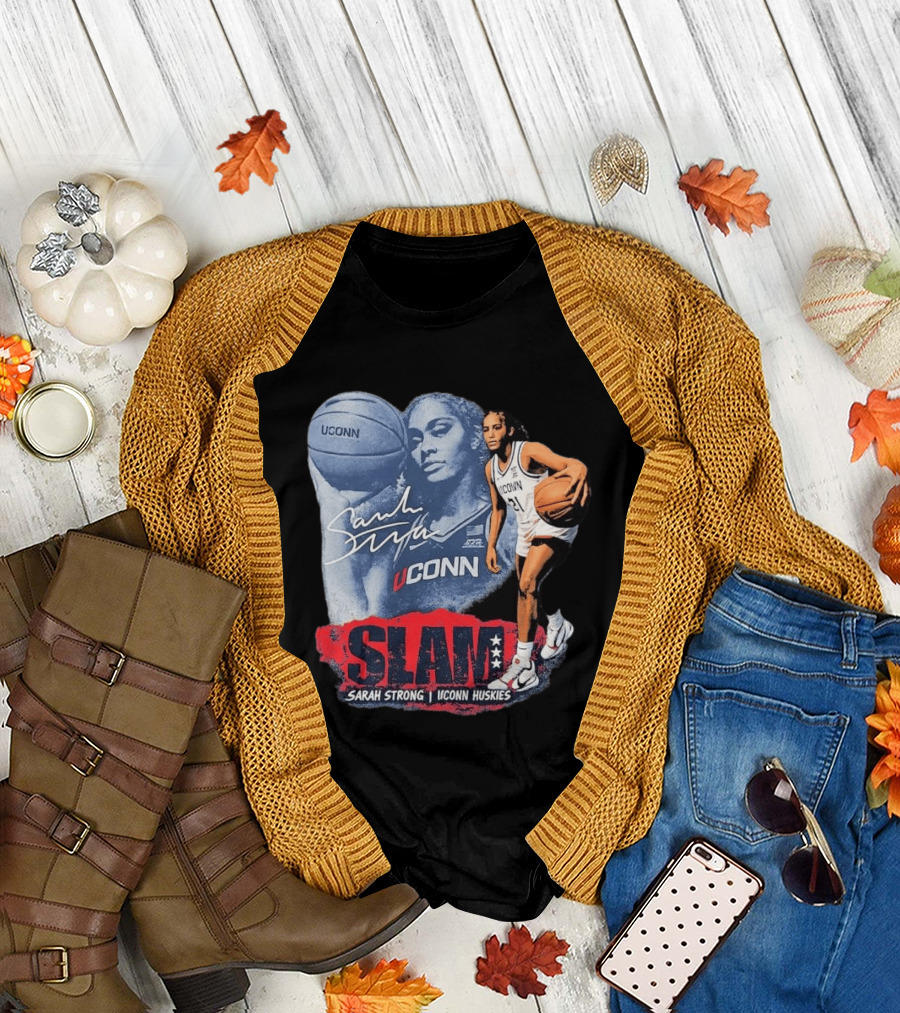 UConn Huskies SLAM Sarah Strong Basketball Legend T-Shirt
