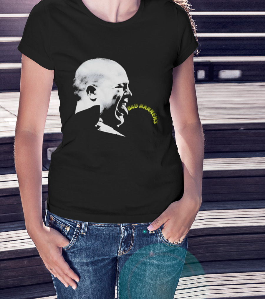 Bad Manners Buster Bloodvessel Tongue Out Profile T-Shirt