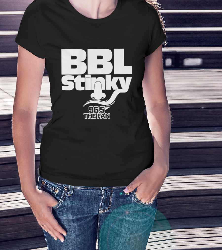 BBL Stinky Nose Mustache 96.5 The Fan Sports Radio T-Shirt