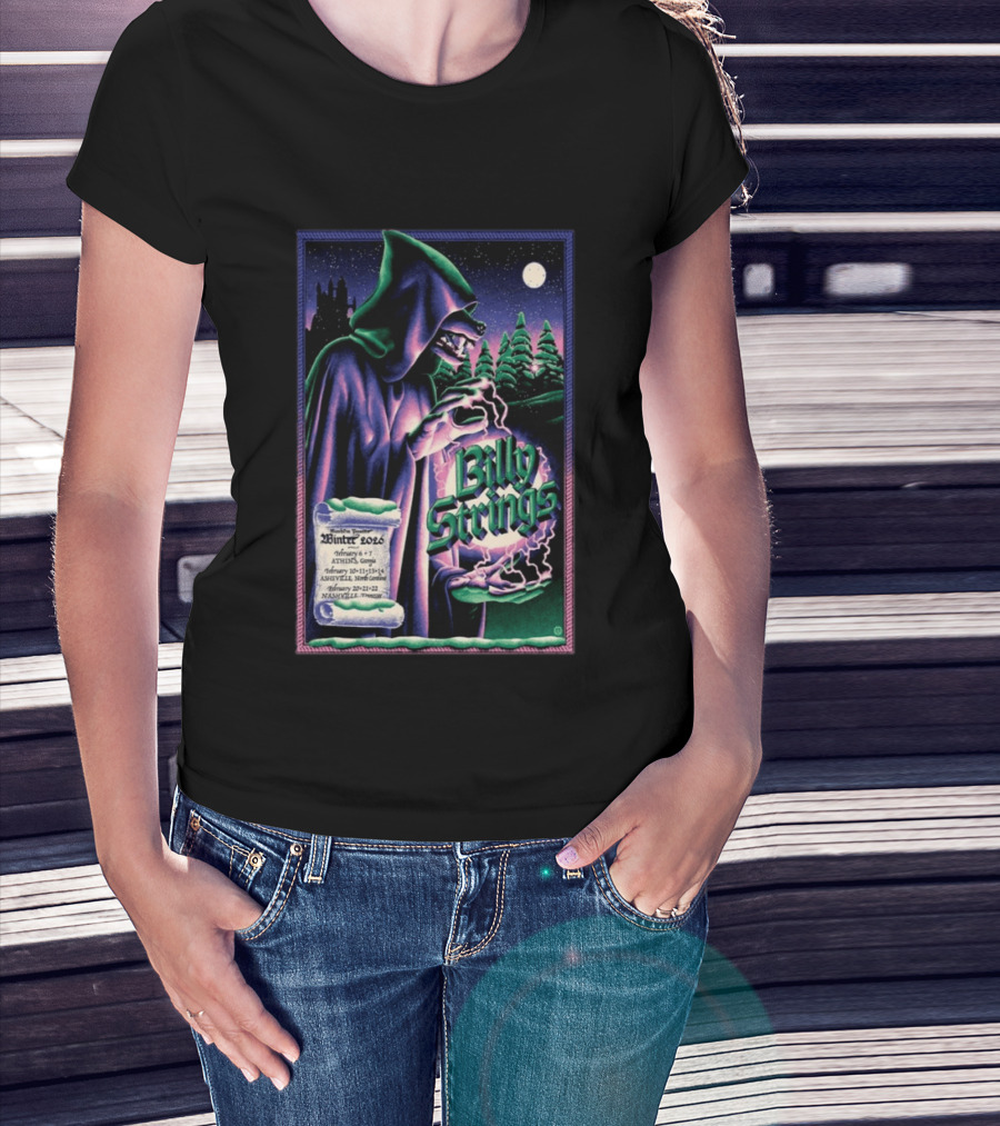 Billy Strings Winter 2026 Athens Asheville Nashville Tour T-Shirt
