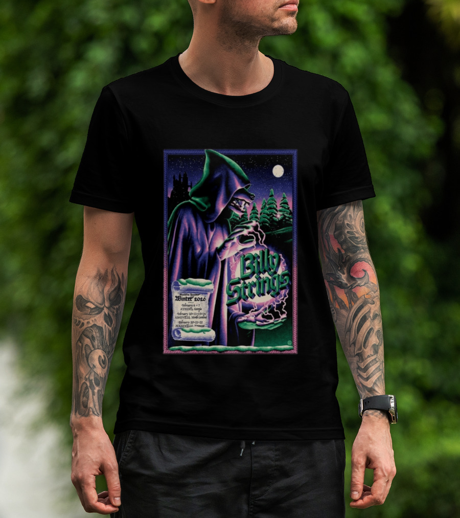 Billy Strings Winter 2026 Athens Asheville Nashville Tour T-Shirt