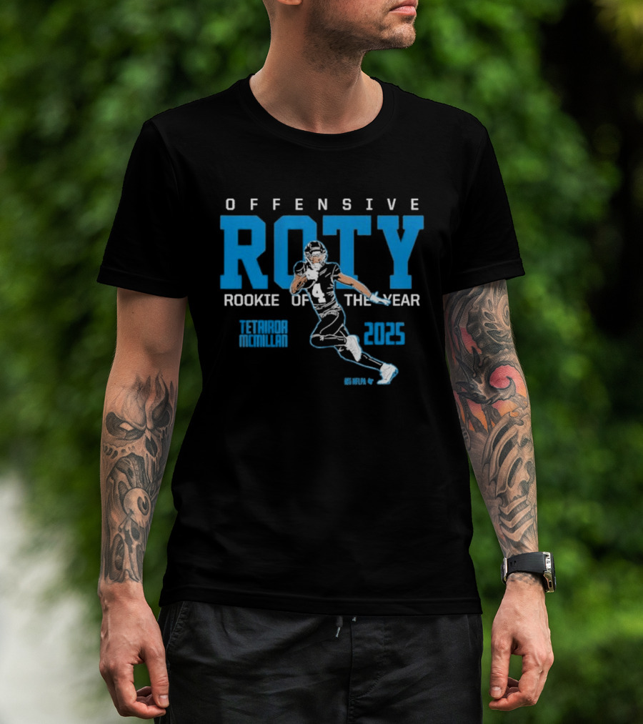 Tetairoa McMillan 2025 ROTY Offensive Rookie Of The Year Football T-Shirt