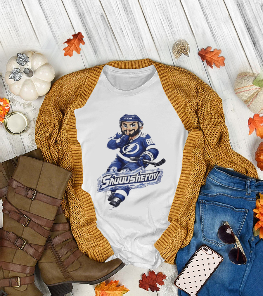 Tampa Bay Lightning Nikita Kucherov Shuuusherov Hockey Player T-Shirt