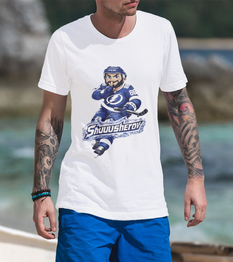 Tampa Bay Lightning Nikita Kucherov Shuuusherov Hockey Player T-Shirt