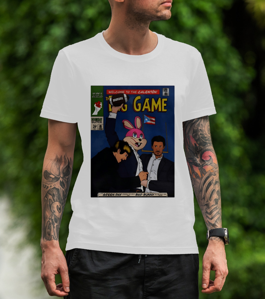 Welcome To The Calenton The Big Game Green Day Bad Bunny Doomsday Glitch T-Shirt