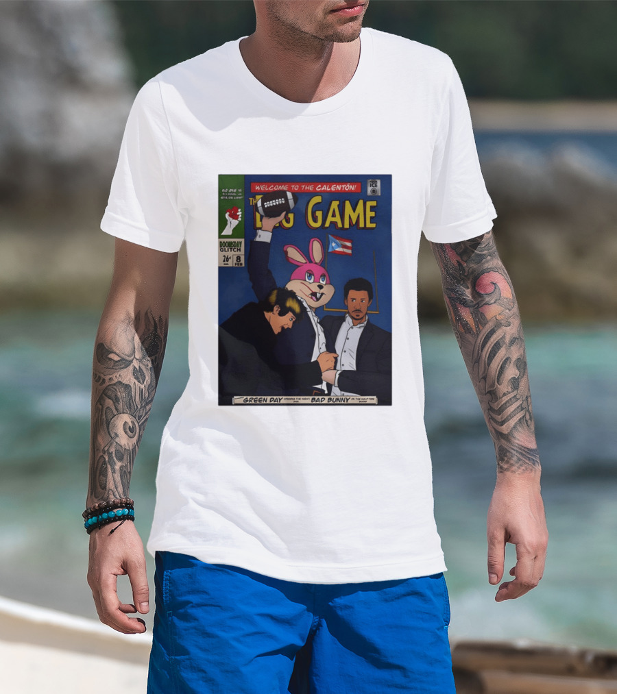 Welcome To The Calenton The Big Game Green Day Bad Bunny Doomsday Glitch T-Shirt