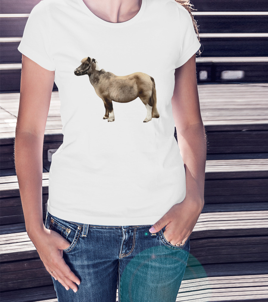 Doug Shetland Pony And Horse Hybrid Image T-Shirt