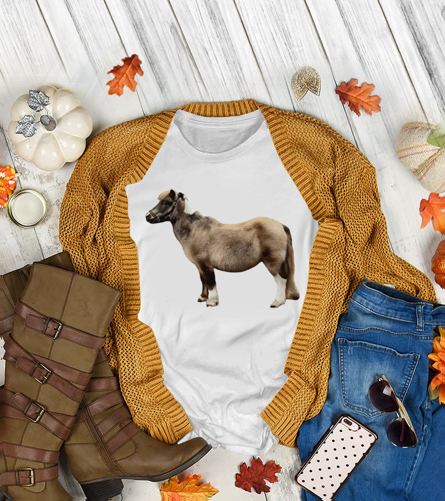 Doug Shetland Pony and Horse Hybrid Image T-Shirt
