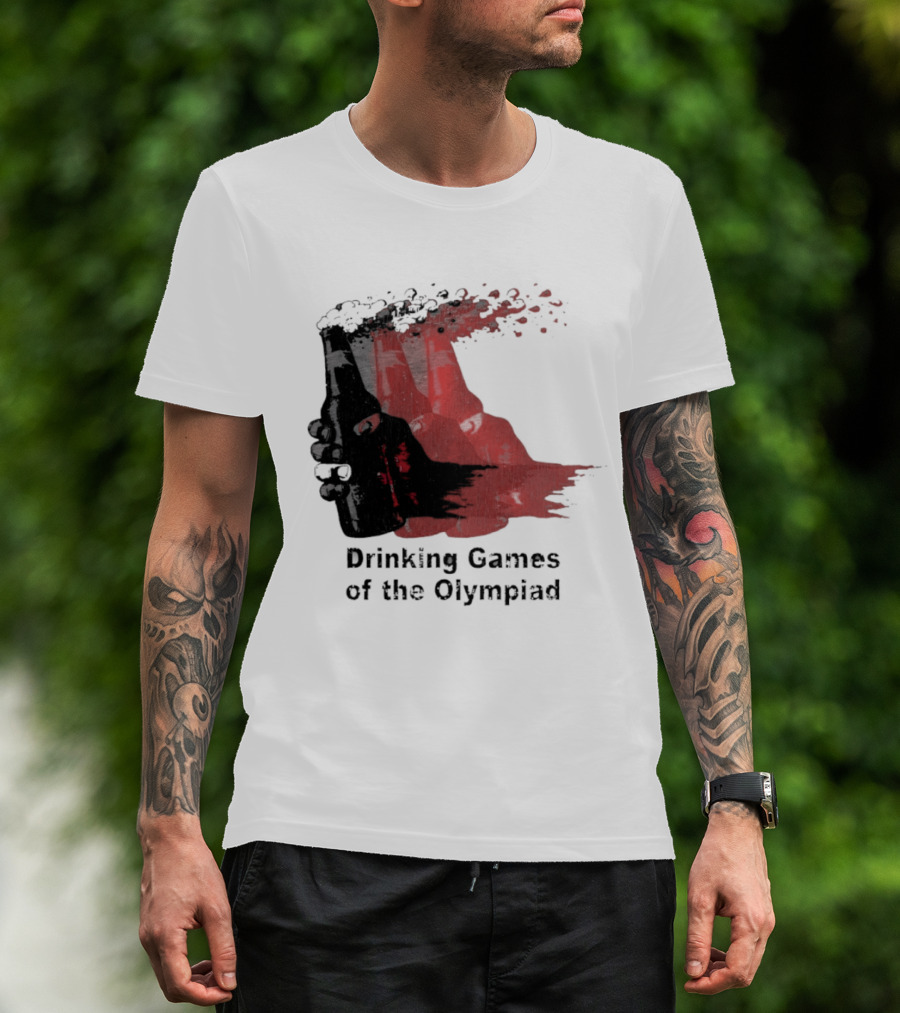 Drinking Games Of The Olympiad Pixelated Beer Splash T-Shirt