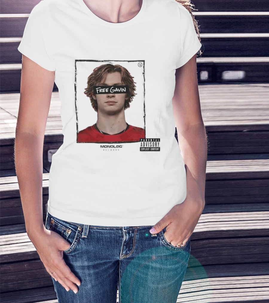 Free Gavin Mopnolog Records Parental Advisory Explicit Content T-Shirt