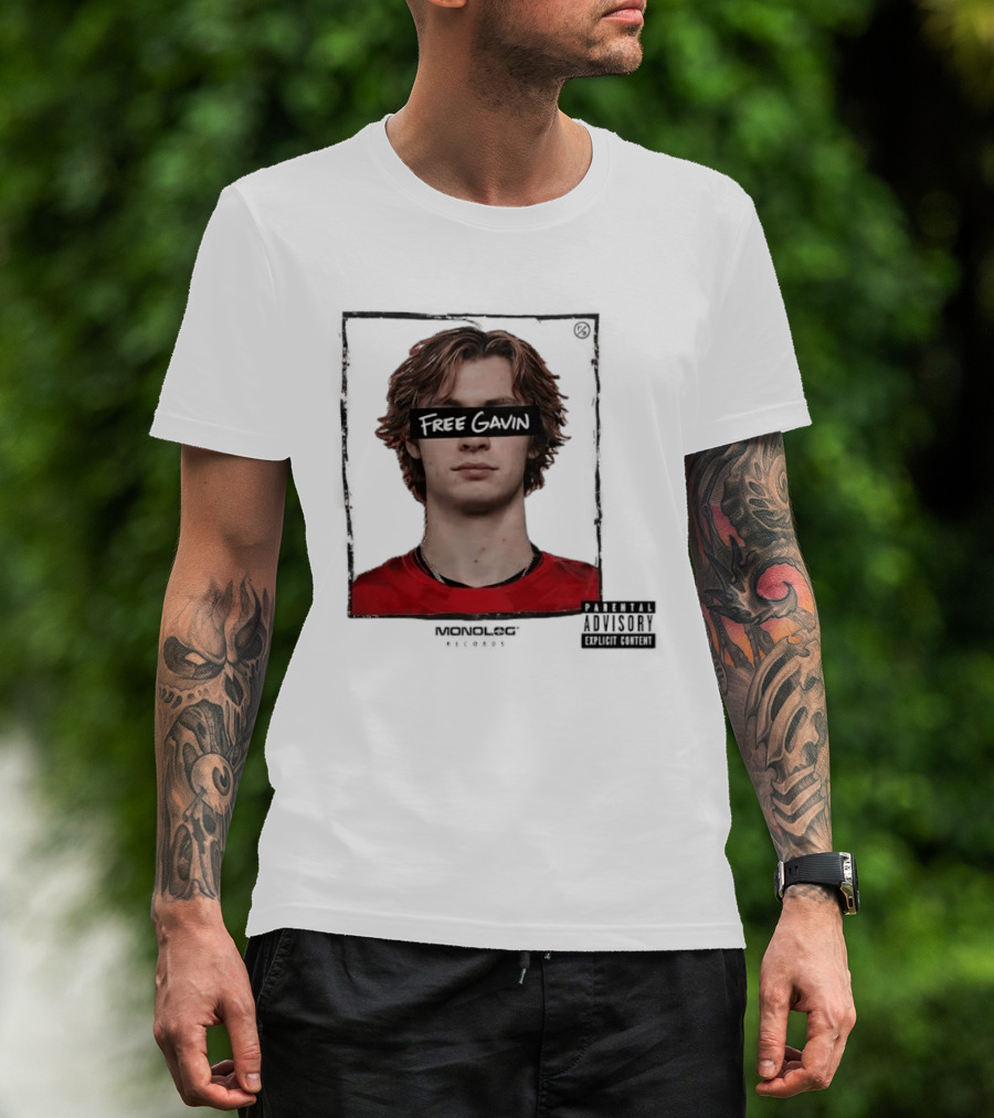 Free Gavin Mopnolog Records Parental Advisory Explicit Content T-Shirt