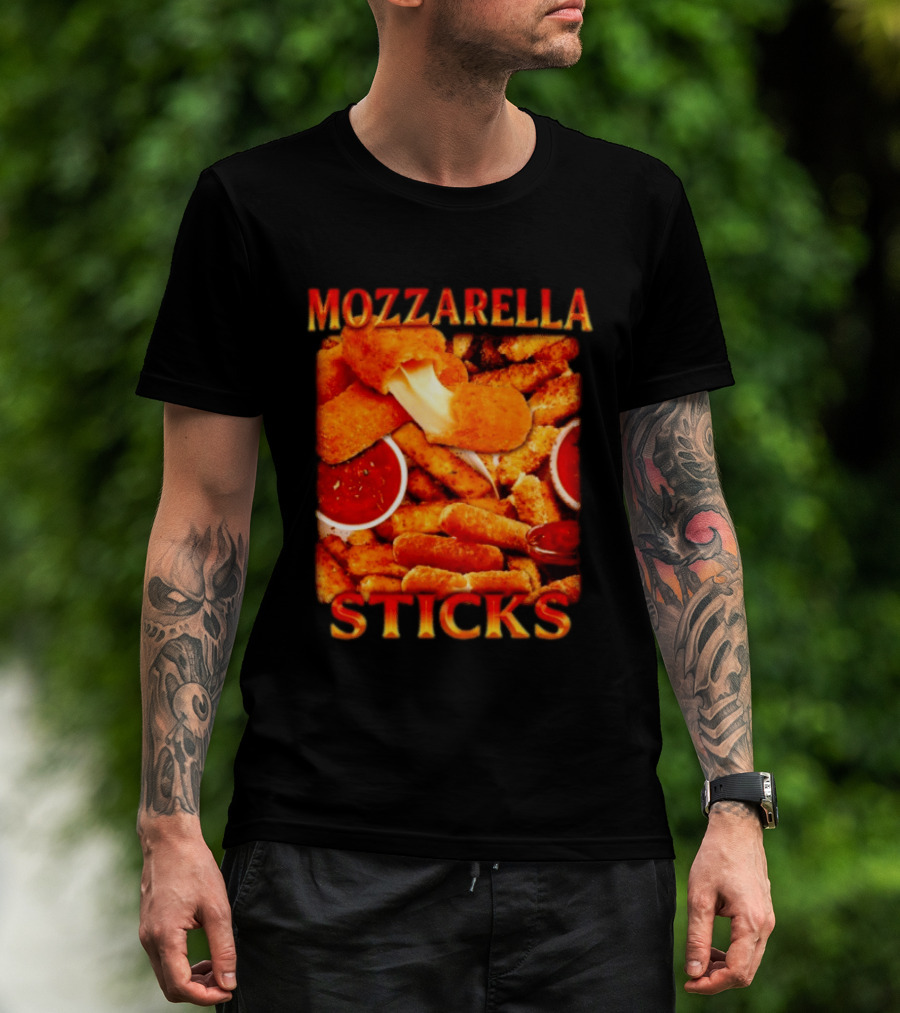 Mozzarella Sticks Gooey Cheese And Marinara Snack T-Shirt