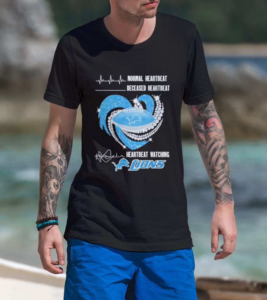 Normal Heartbeat Deceased Heartbeat Heartbeat Ing Lions T-Shirt