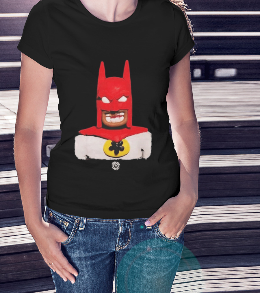 Spooky Vameee Batman Red White Figure T-Shirt