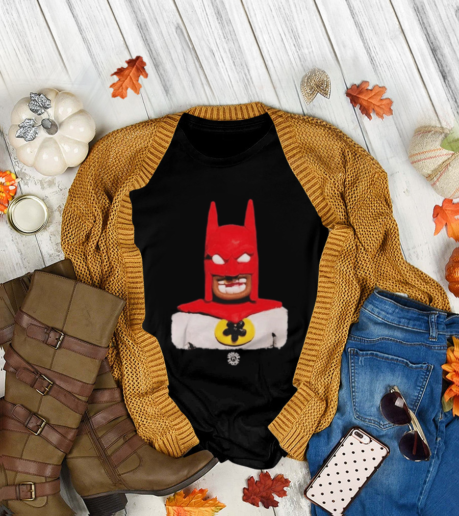Spooky Vameee Batman Red White Figure T-Shirt