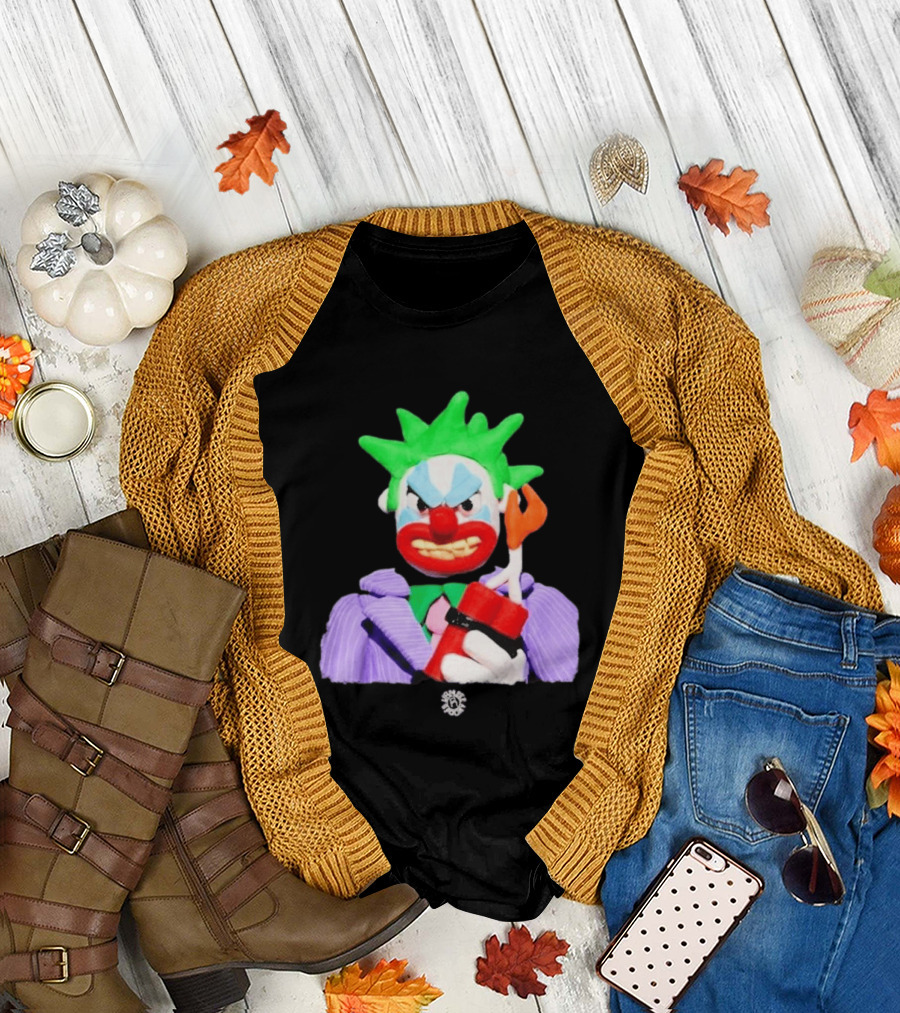 SPOOKY X VAMEEE Joker Clown Holding Dynamite T-Shirt