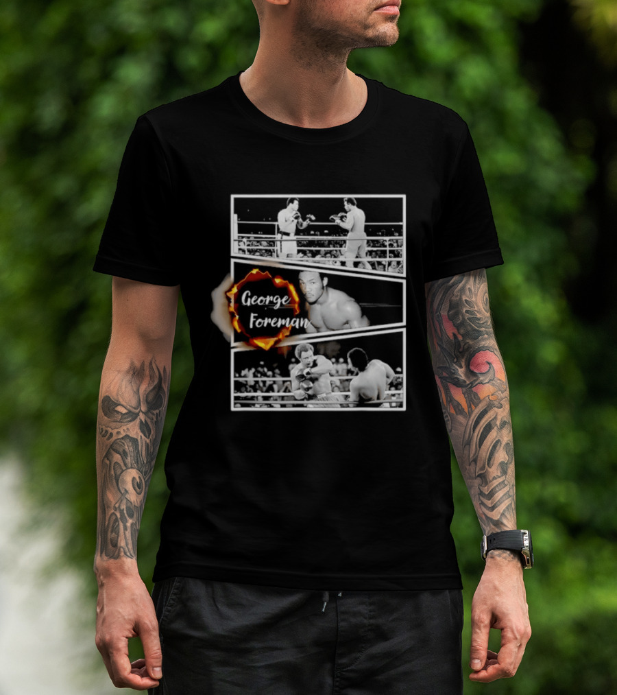 George Foreman Boxing Legend Iconic Fight Moments T-Shirt