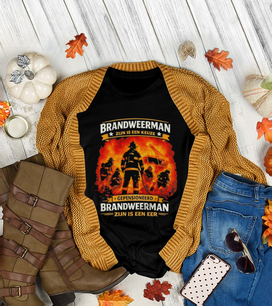 Gepensioneerd Brandweerman Zijn Is Een Eer Keuze en Eer voor Brandweerman T-Shirt