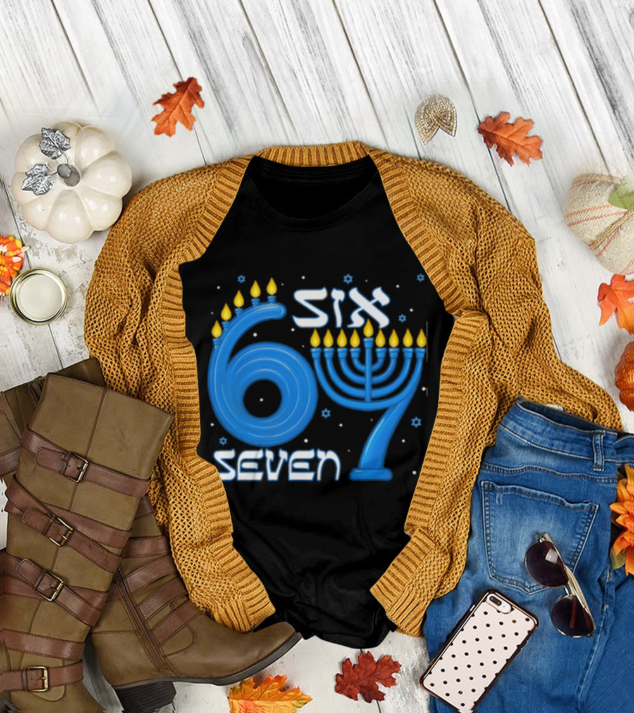 Hanukkah Menorah Six 7 Celebration T-Shirt