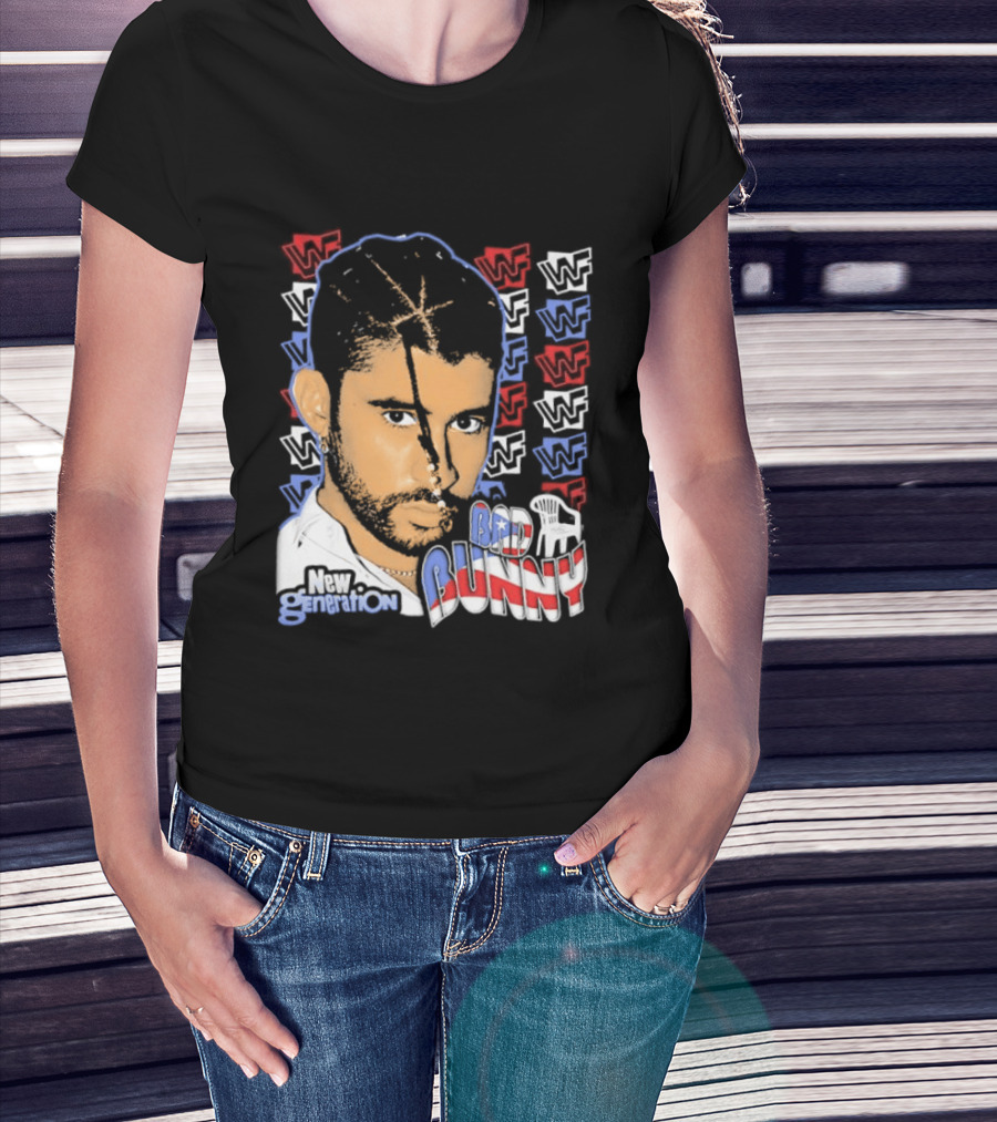 WWE Bad Bunny WWF New Generation Iconic Superstar T-Shirt