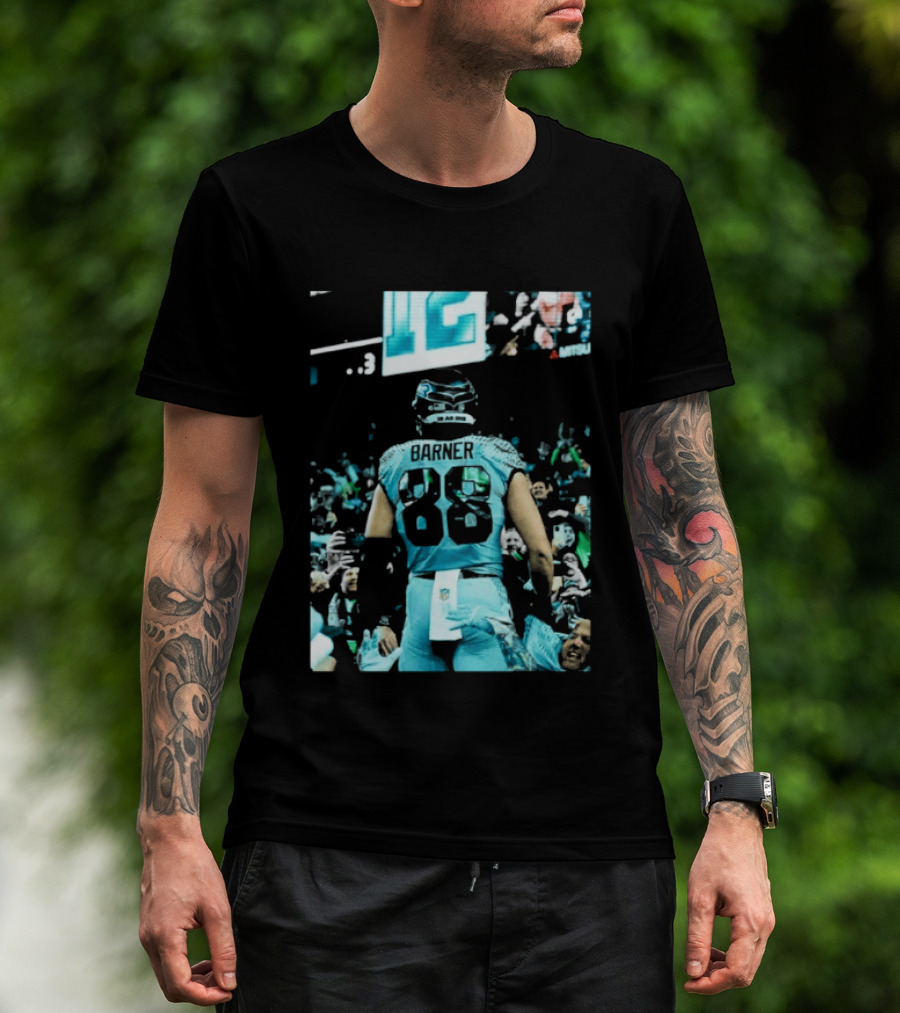 AJ Barner 88 Seattle Seahawks Football Player In Stadium With Fans T-Shirt
