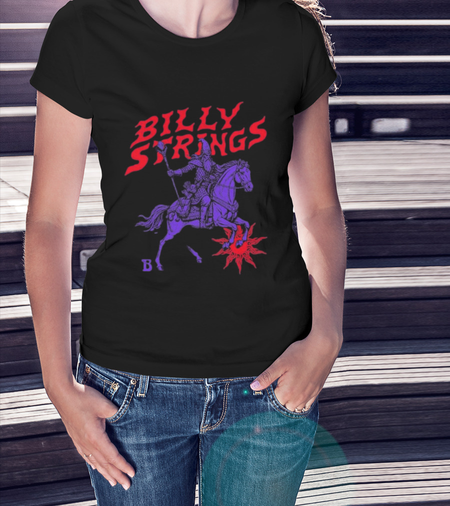Billy Strings Winter 2026 Tour Knight's Tale Fiery Knight On Horseback T-Shirt