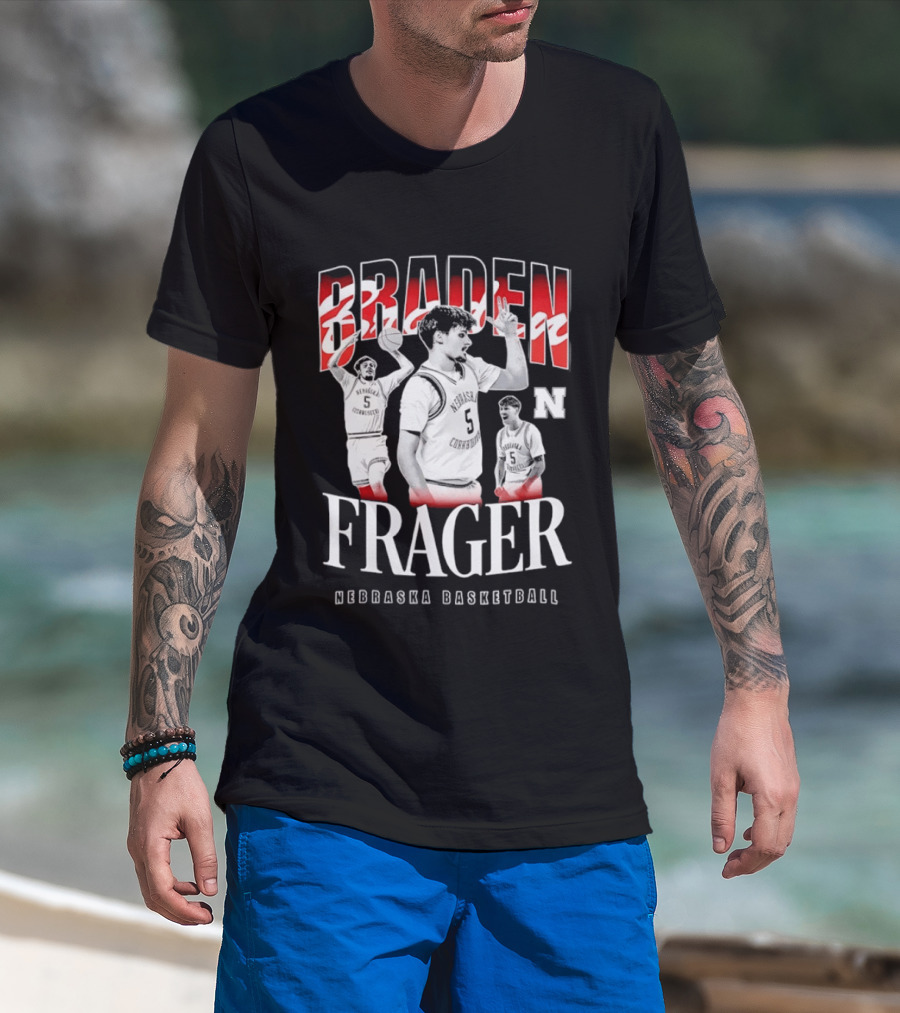 Braden Frager Nebraska Cornhuskers Basketball 90s T-Shirt