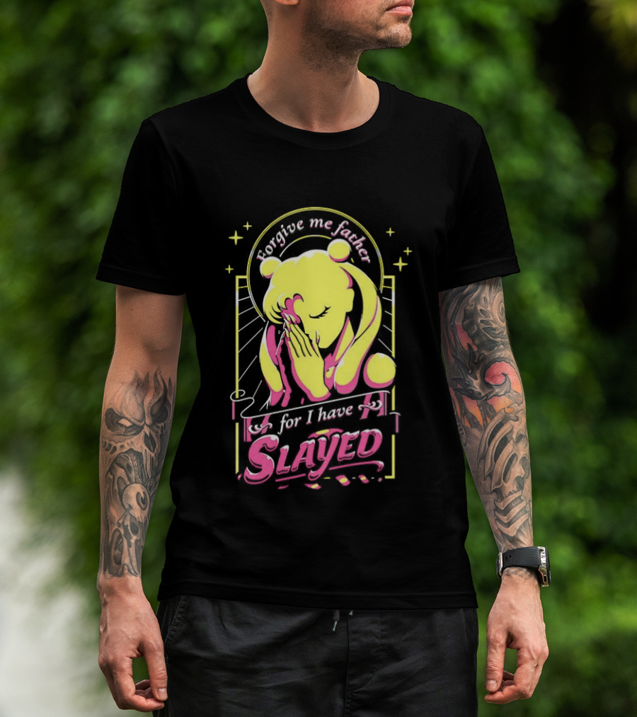 Mitsuishi Kotono Sailor Moon Forgive Me Father Slayed T-Shirt