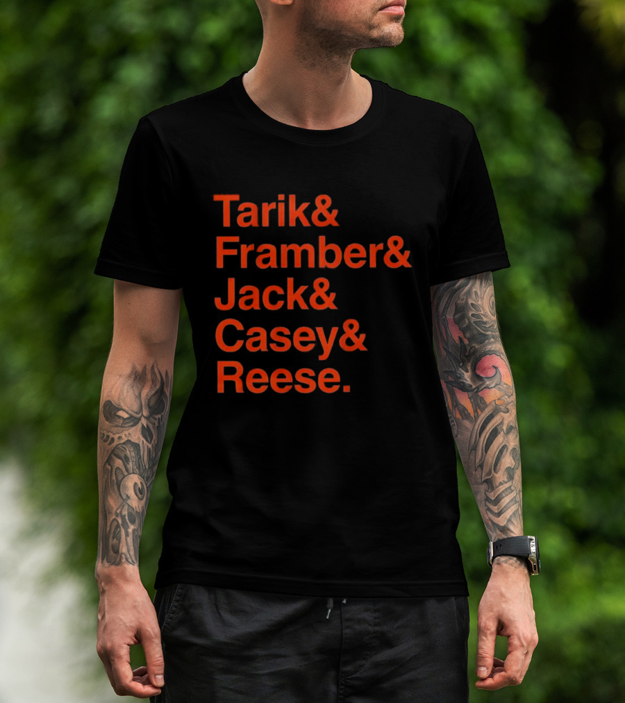 Detroit Tigers Tarik Framber Jack Casey Reese Player Names T-Shirt
