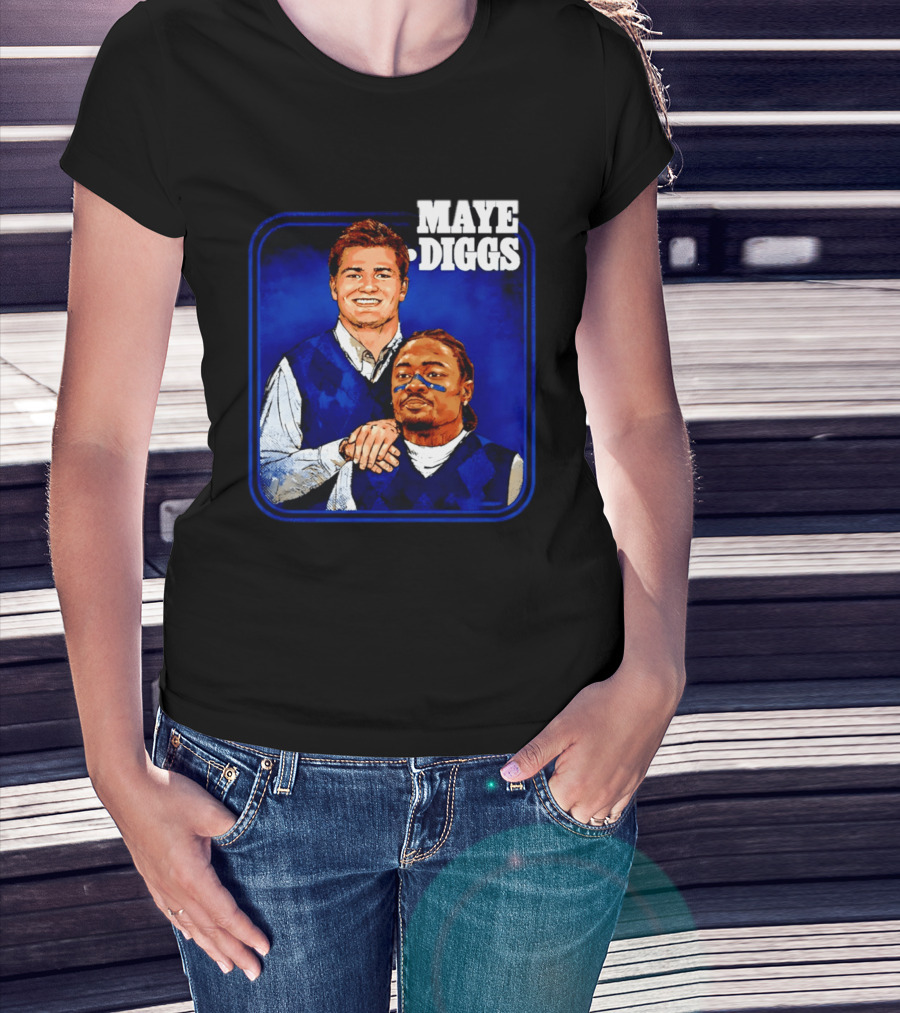 Drake Maye Stefon Diggs Step Brothers Comedy T-Shirt