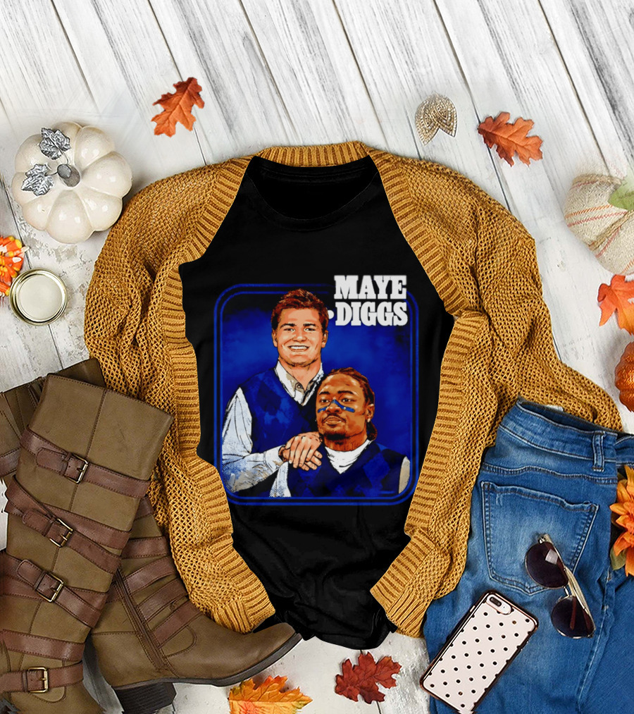 Drake Maye Stefon Diggs Step Brothers Comedy T-Shirt