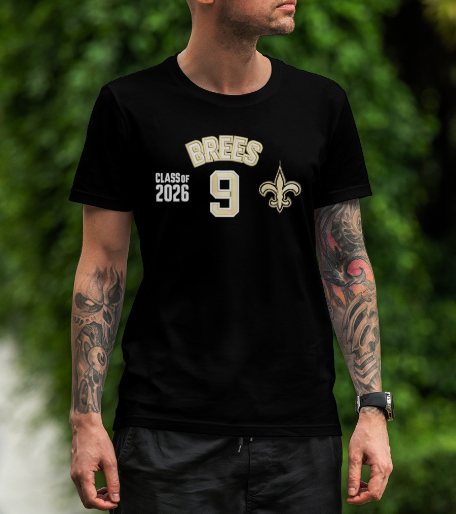 Brees 9 Class Of 2026 Fleur De Lis T-Shirt