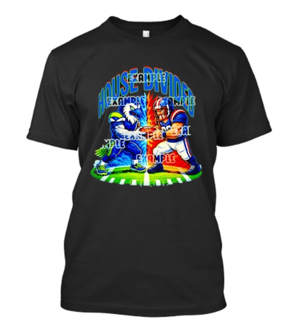 House Divided Seattle Seahawks Vs Football Rivalry Clash T-Shirt