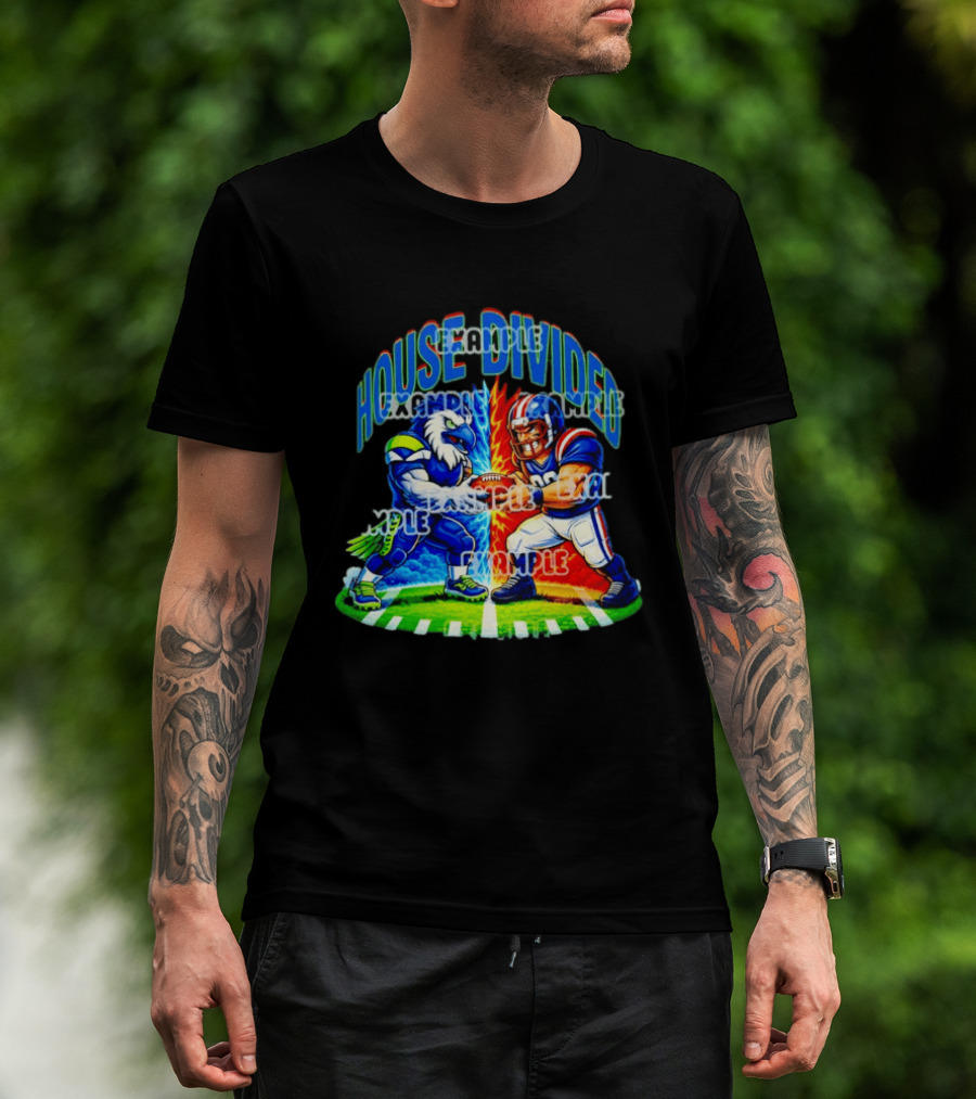 House Divided Seattle Seahawks Vs Football Rivalry Clash T-Shirt